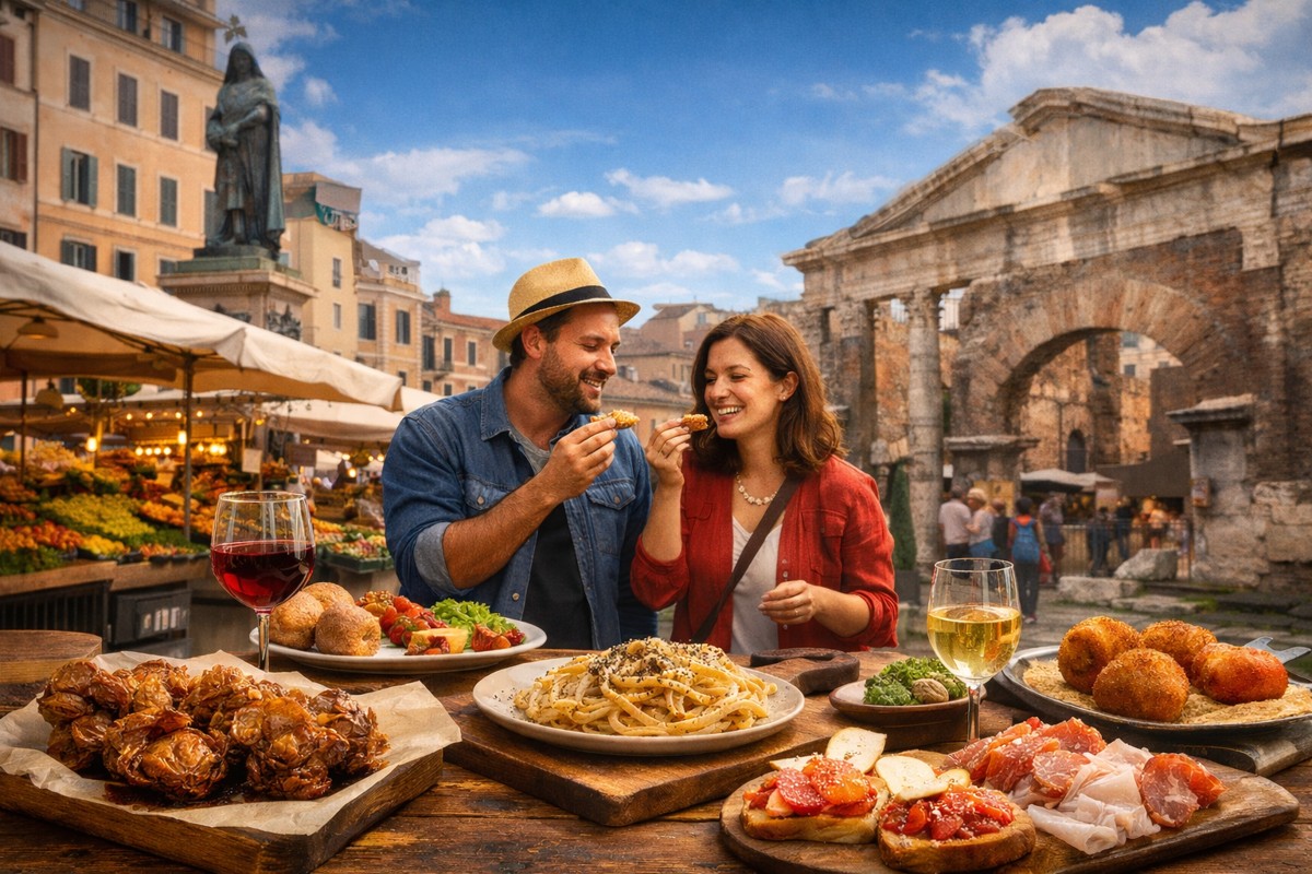Roman Flavors Food Walk: Campo de' Fiori to the Jewish Ghetto